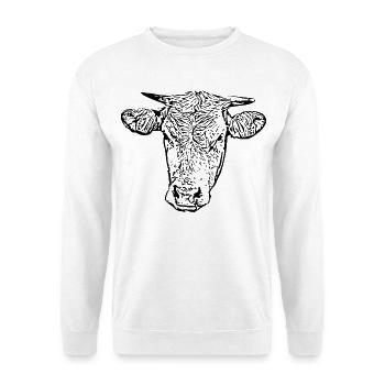 Kuh - Unisex Pullover - Weiß - Vorne