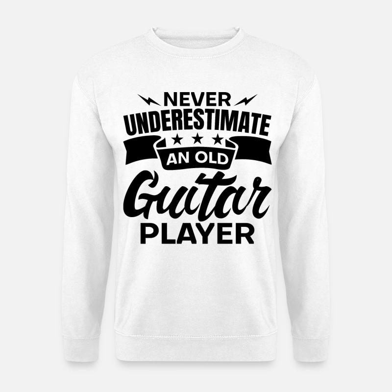 Alter Gitarrist - Unisex Pullover - Weiß