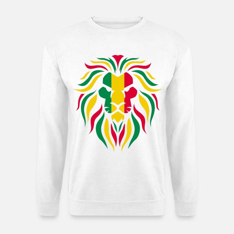 Reggae Rasta Löwe - Unisex Pullover - Weiß