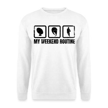 Rugby Players Weekend Schedule - Unisex Sweatshirt - white - Front
