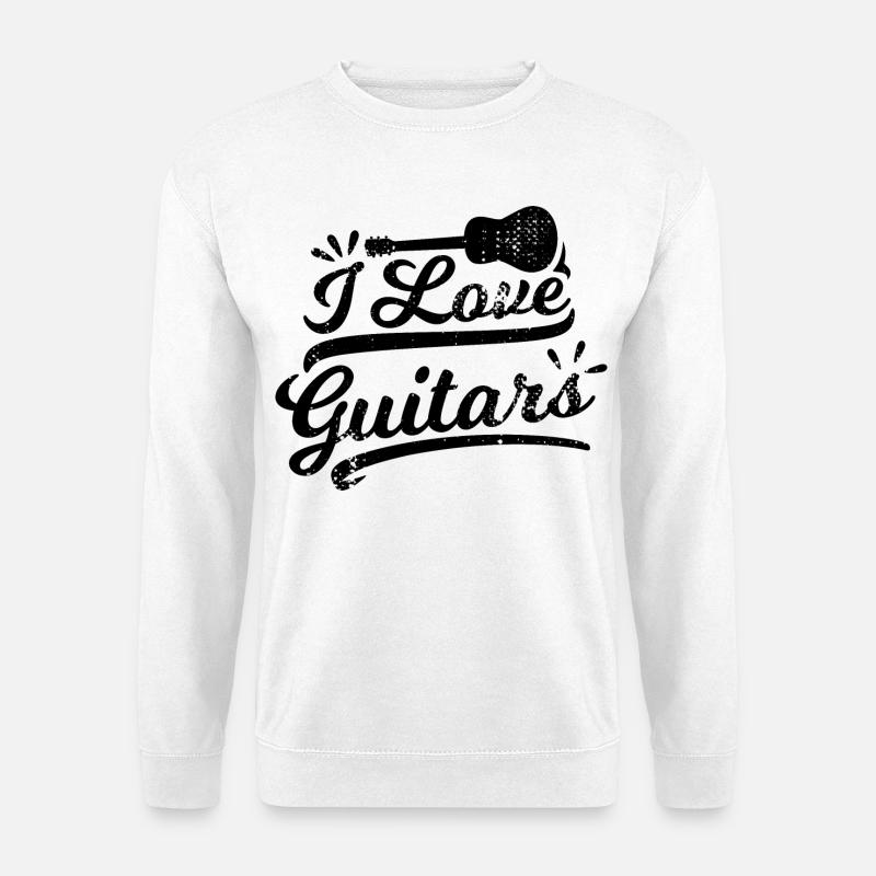 Ich liebe Gitarren - Unisex Pullover - Weiß
