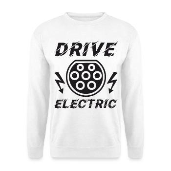 Drive Electric Type 2 Plug Supercharge Electric - Unisex Sweatshirt - white - Front