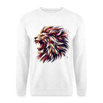 Lion Roars Geometric Gift - Unisex Sweatshirt - white - Front