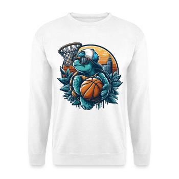 Basketball Turtle Sunglasses Gift - Unisex Sweatshirt - white - Front