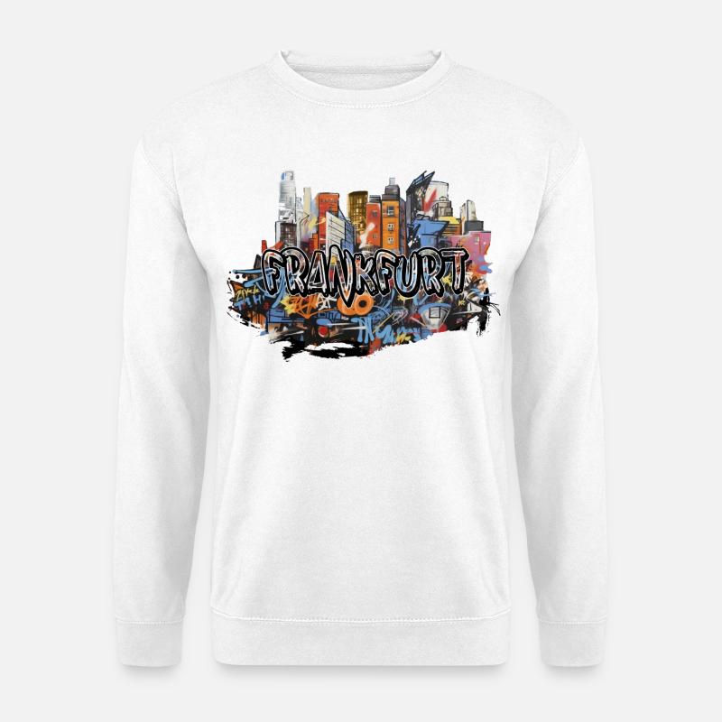 Frankfurt Grafitti Pop Art Streetart Ghetto Kunst - Unisex Pullover - Weiß