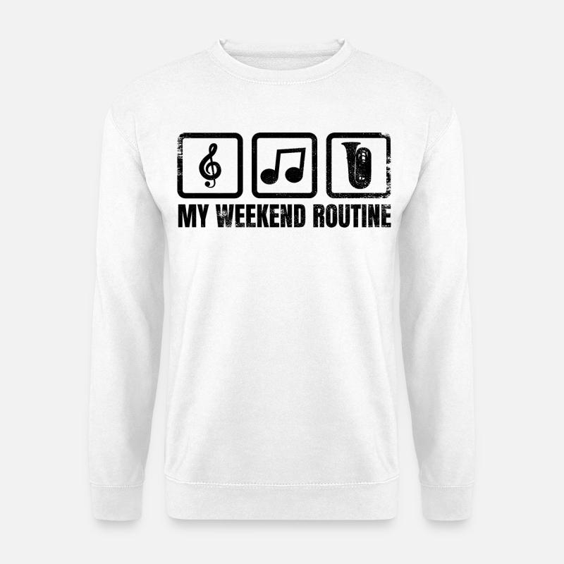 My Weekend Routine - Unisex Sweatshirt - white