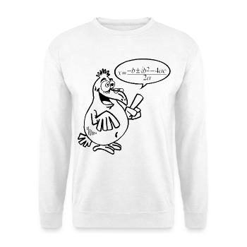 Oiseau intelligent noir - Sweat-shirt Unisexe - blanc - Devant