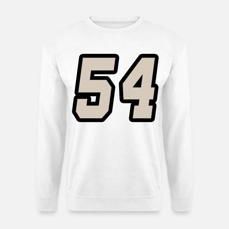 Nummer vierundfünfzig 54 - Unisex Pullover - Weiß