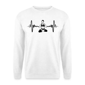 Yogini Heart Line - Unisex Sweatshirt - white - Front