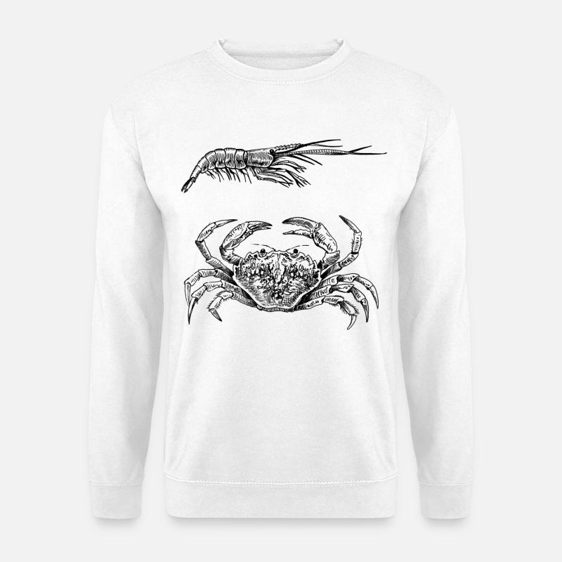 Krabbe & Shrimps - Schalentierpower - Unisex Pullover - Weiß