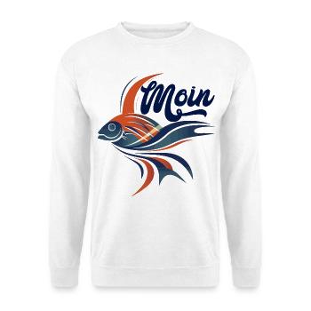 Farbiger Flussfisch Abstract Moin - Unisex Pullover - Weiß - Vorne
