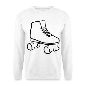 Rollschuhe Skizze - Unisex Pullover - Weiß - Vorne