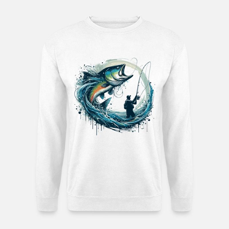 Fishing Dynamic Gift - Unisex Sweatshirt - white