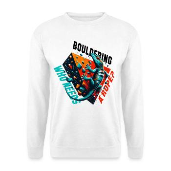 Bouldering Gecko Rope? Gift - Unisex Sweatshirt - white - Front