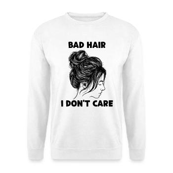 I don't care about cool saying attitude - Unisex Sweatshirt - white - Front