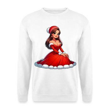 Ded Moroz Snegurotschka russischer Weihnachtsmann - Unisex Pullover - Weiß - Vorne