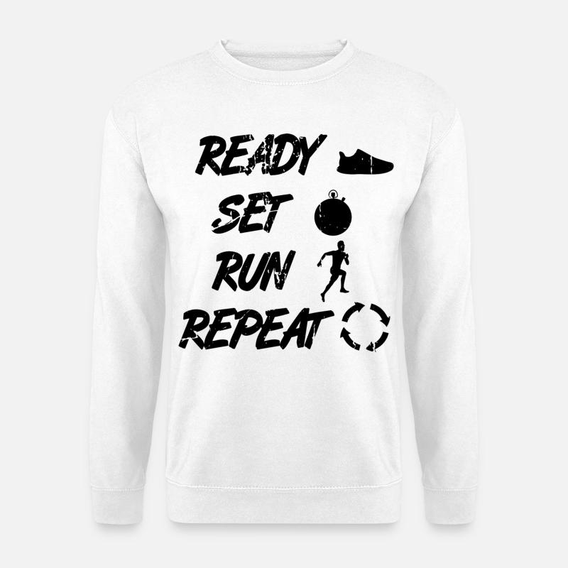 Routine de coureur drôle - Sweat-shirt Unisexe - blanc