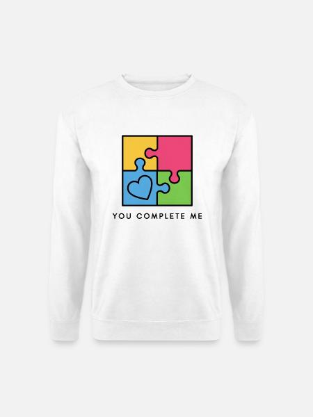 Du vervollständigst mich wahre Liebe Valentinstag - Unisex Pullover - Weiß