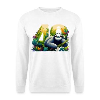 40 ans de paresseux 40e cadeau d’anniversaire - Sweat-shirt Unisexe - blanc - Devant