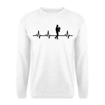 ECG de fréquence du pouls Hornist - Sweat-shirt Unisexe - blanc - Devant