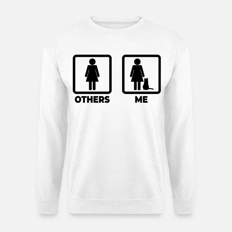 Ich als Katzenbesitzerin - Unisex Pullover - Weiß