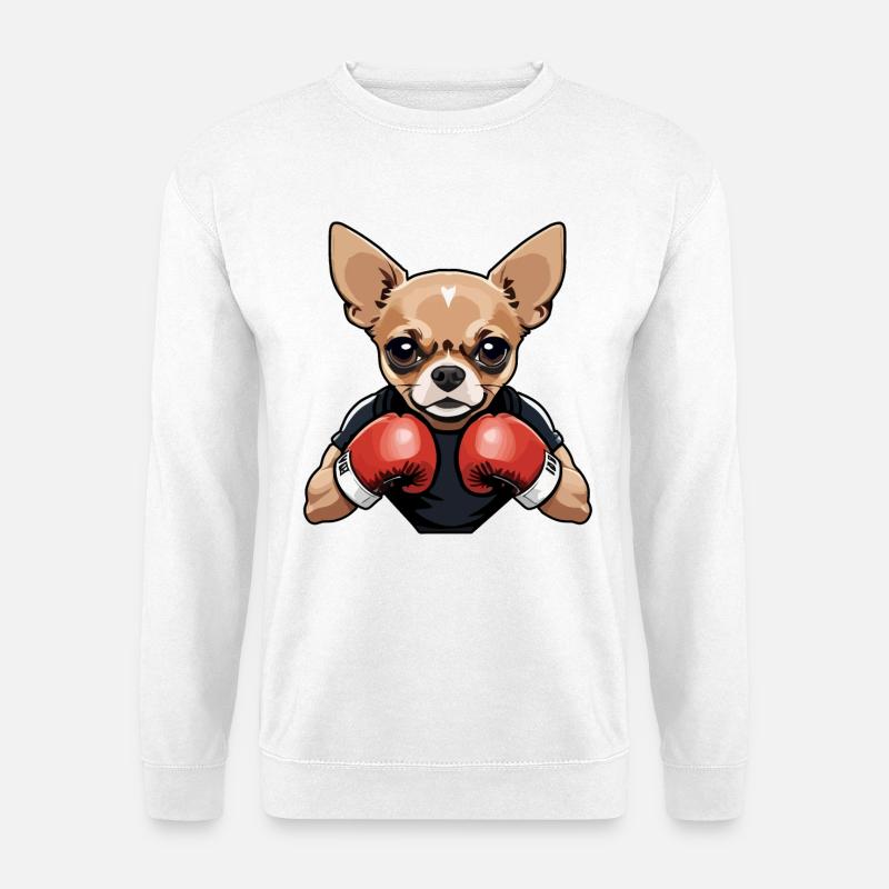 Chihuahua Boxer - Unisex Pullover - Weiß