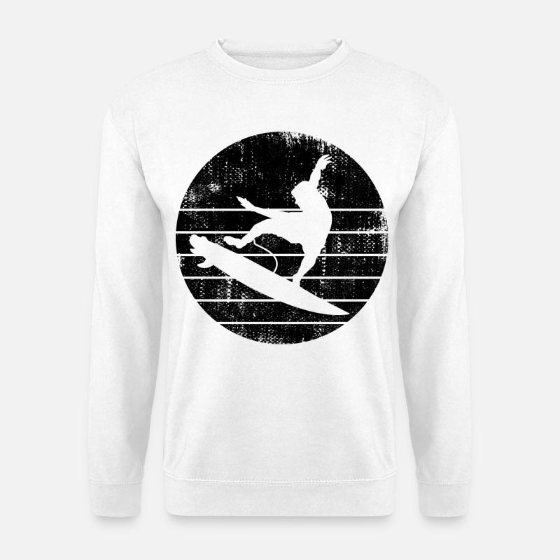 Surfen Skizze - Unisex Pullover - Weiß