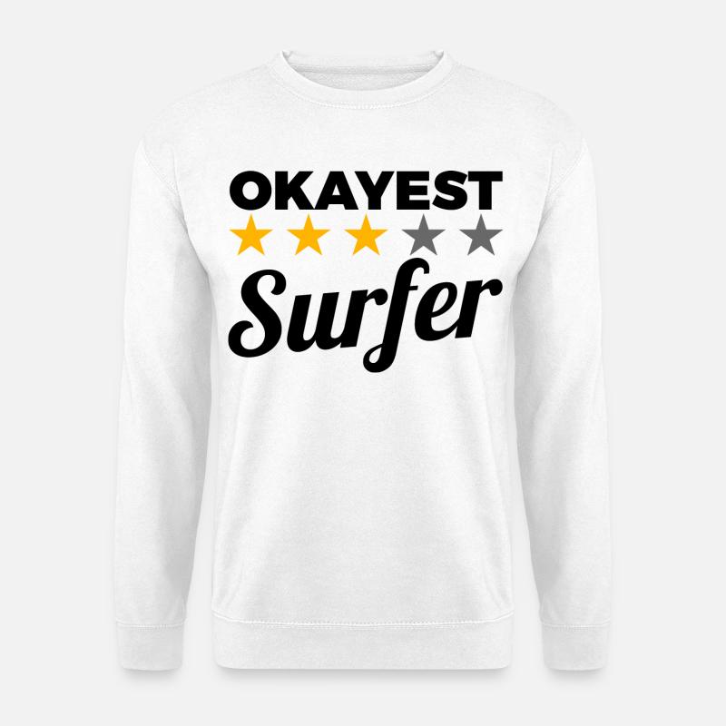 Durchschnittlicher Wellenreiter - Unisex Pullover - Weiß