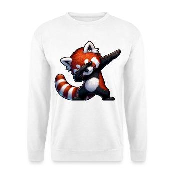 Roter Panda Dab – Kawaii Tanz Motiv - Unisex Pullover - Weiß - Vorne