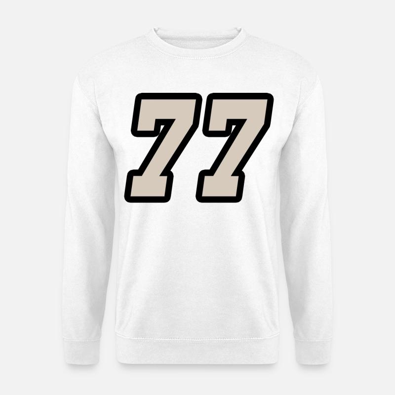 Nummer siebenundsiebzig 77 - Unisex Pullover - Weiß