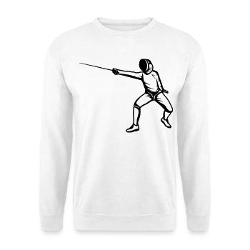 Lustiger Fechter - Unisex Pullover - Weiß - Vorne