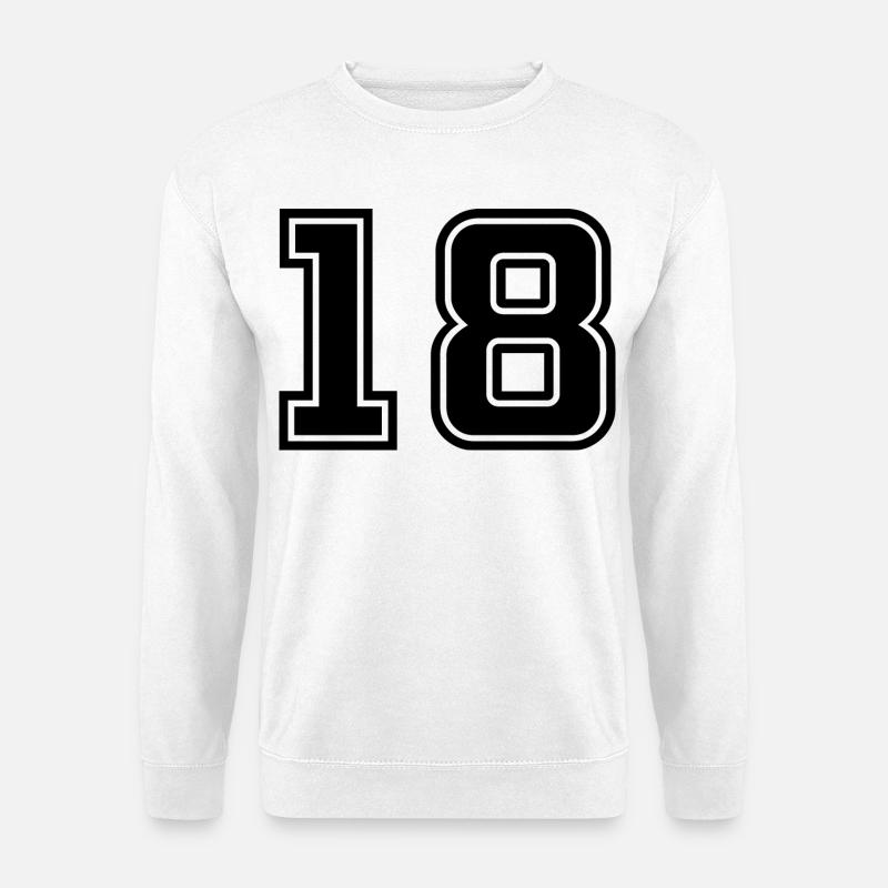 nummer 18 - Unisex Pullover - Weiß