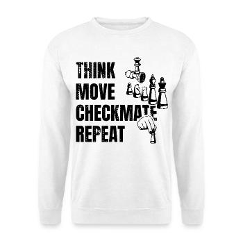 Witziges Schachspieler Zitat - Unisex Pullover - Weiß - Vorne
