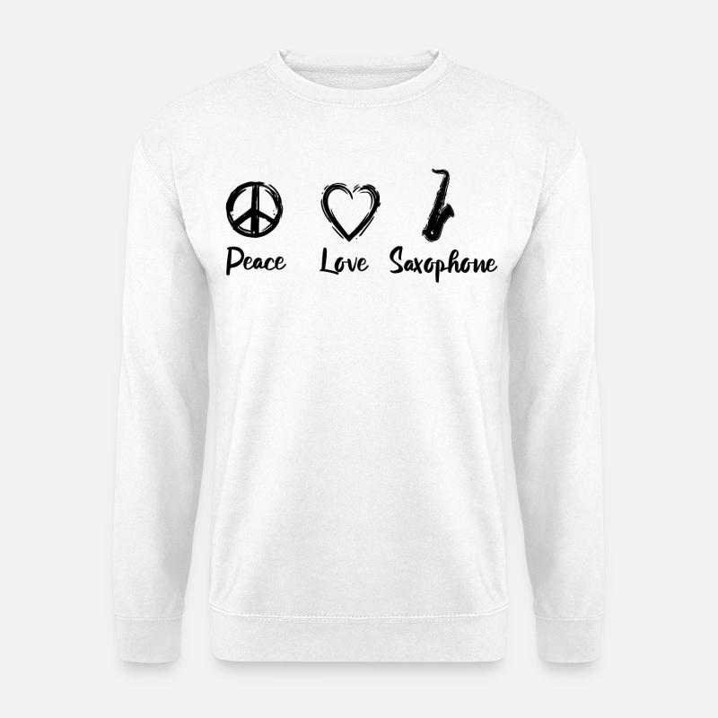 Ich liebe Saxophon - Unisex Pullover - Weiß