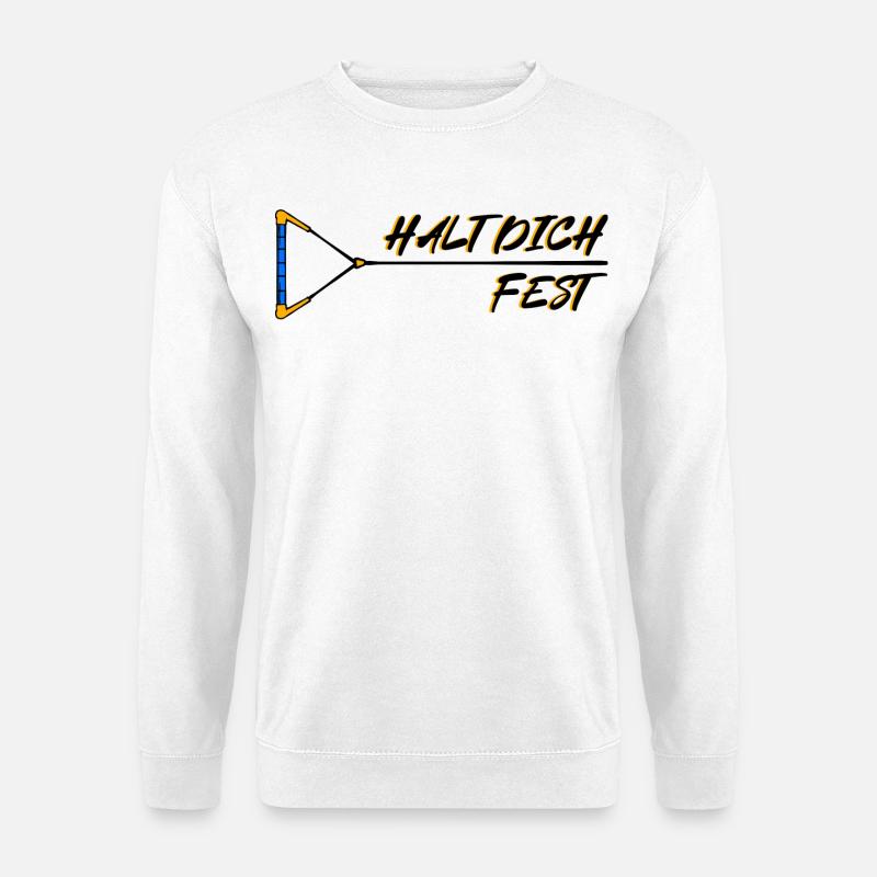 Wellenreiten Wakeboard Wassersport Statement - Unisex Pullover - Weiß