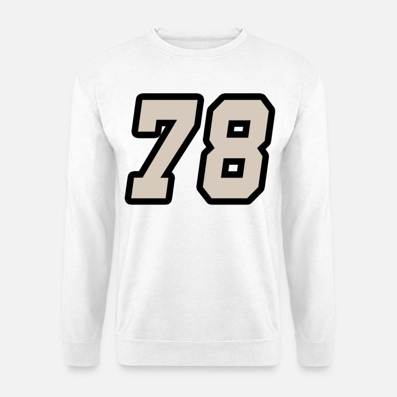 Nummer achtundsiebzig 78 - Unisex Pullover - Weiß