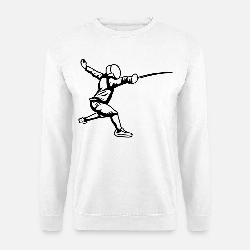 Fechter Skizze - Unisex Pullover - Weiß