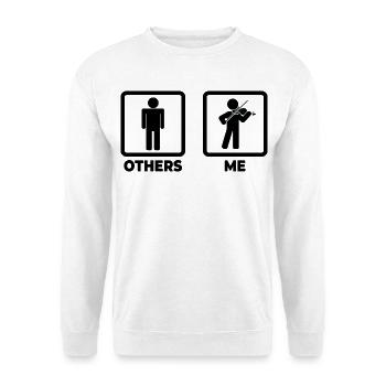 Geiger Strichfigur - Unisex Pullover - Weiß - Vorne