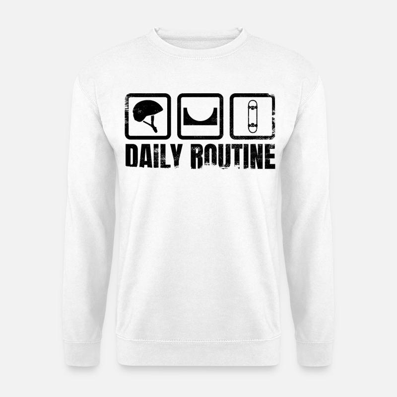 Daily Routine - Unisex Sweatshirt - white