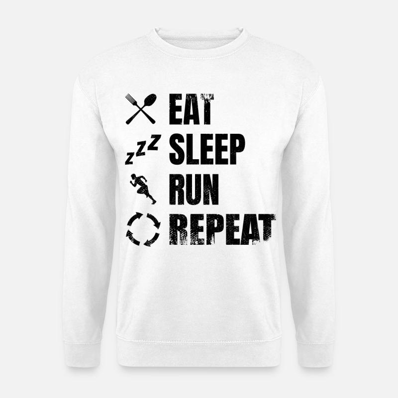 Lustiger Läufer - Unisex Pullover - Weiß