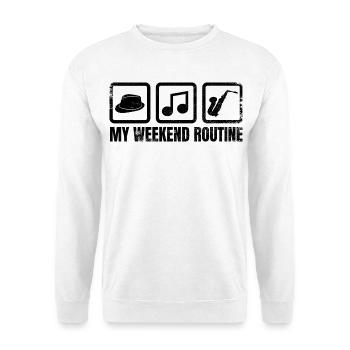 Saxophonisten Wochenende - Unisex Pullover - Weiß - Vorne