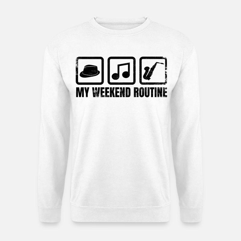 Saxophonists Weekend - Unisex Sweatshirt - white