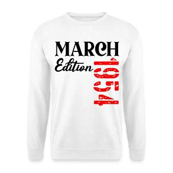 Geburtstag März 1954 – 73. Jahrestag - Unisex Pullover - Weiß - Vorne