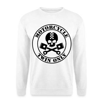 Nur Motorrad-Zwilling - Unisex Pullover - Weiß - Vorne