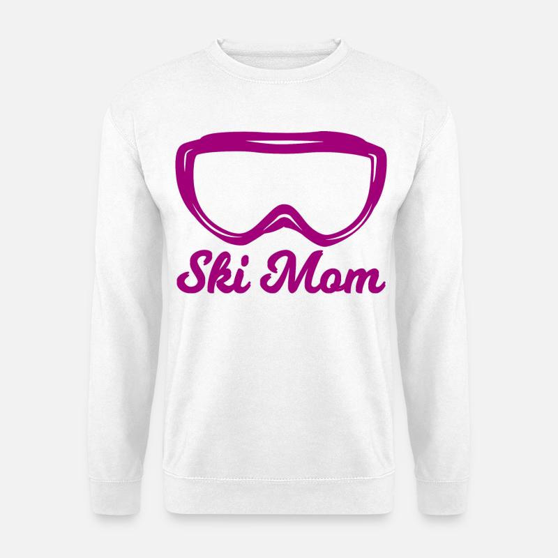 Skifahrer Mama - Unisex Pullover - Weiß