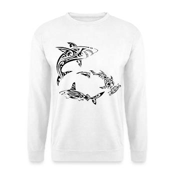 Polynesian Black Sharks - Unisex Sweatshirt - white - Front