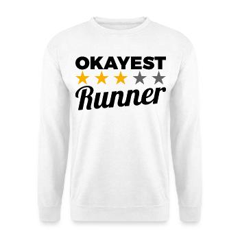 Lustiger Läufer - Unisex Pullover - Weiß - Vorne