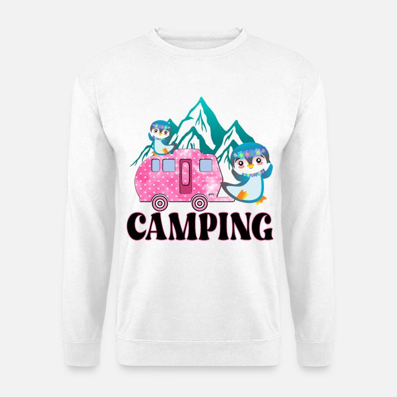 CAMPING CAMPINGSPLATZ PINGUINE - Unisex Pullover - Weiß