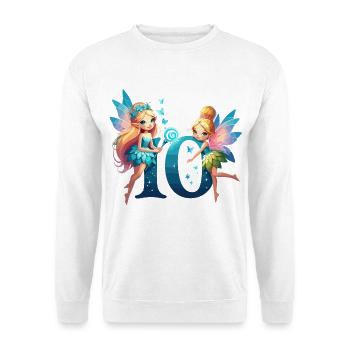 10 Jahre Fee Elfe Geburtstag Geschenk - Unisex Pullover - Weiß - Vorne