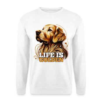 Das Leben ist Golden Retriever Hund Geschenk - Unisex Pullover - Weiß - Vorne